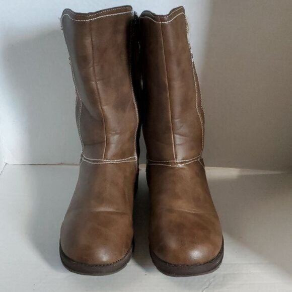 Muk Luks Boots Winter Snow Stacey Sweater Knit ZIP UP Women's WOMAN'S Size 9 - Picture 6 of 16